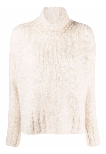 MM6 Maison Margiela roll-neck knitted jumper - Toni neutri