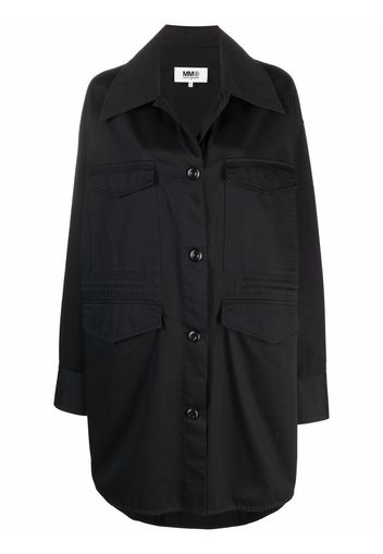 MM6 Maison Margiela collared raincoat - Nero