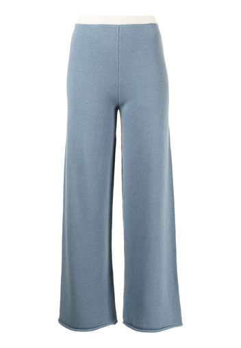 MM6 Maison Margiela Pantaloni con lavorazione a maglia - Blu