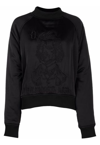 MM6 Maison Margiela embroidered crew-neck sweatshirt - Nero