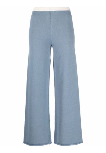 MM6 Maison Margiela straight knitted trousers - Blu
