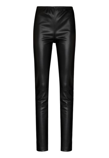 MM6 Maison Margiela faux-leather leggings - Nero