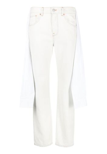 MM6 Maison Margiela strap-detail straight-leg jeans - Bianco