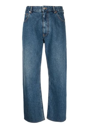 MM6 Maison Margiela Jeans crop a gamba ampia - Blu