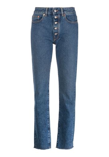 MM6 Maison Margiela raw hem skinny jeans - Blu