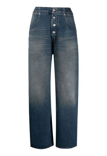 MM6 Maison Margiela stonewashed straight-leg jeans - Blu