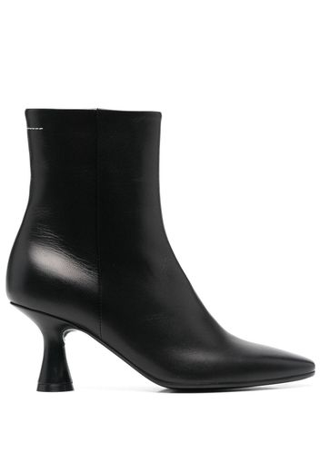 MM6 Maison Margiela contrasting-stitch detail 80mm ankle boots - Nero