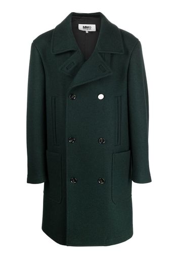 MM6 Maison Margiela double-breasted fitted coat - Verde