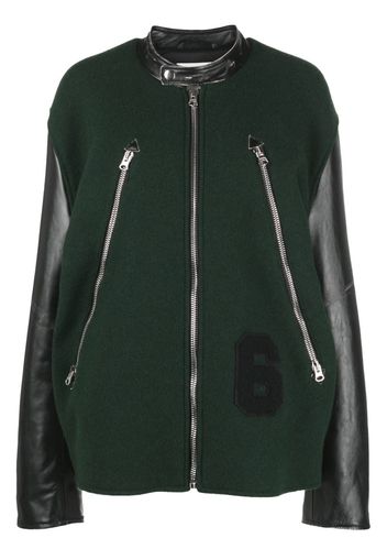 MM6 Maison Margiela zipped varsity jacket - Verde