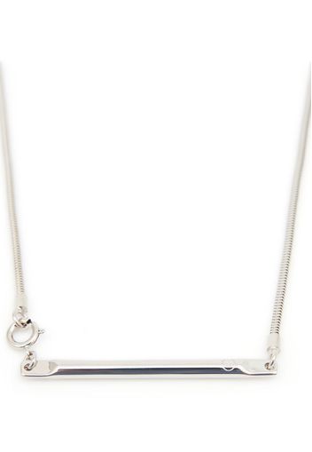 MM6 Maison Margiela Bar logo-engraved necklace - Argento