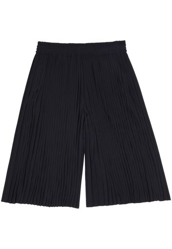 MM6 Maison Margiela fully-pleated knee-length shorts - Nero