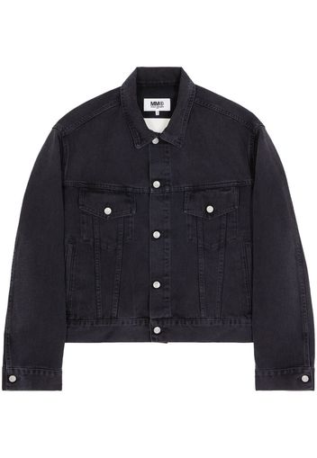 MM6 Maison Margiela faded denim jacket - Nero