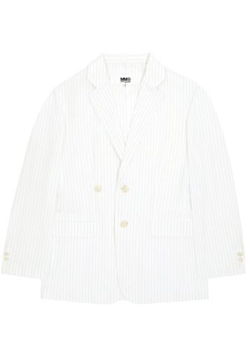MM6 Maison Margiela pinstripe double-breasted blazer - Bianco