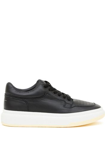 MM6 Maison Margiela square-toe leather low-top sneakers - Nero