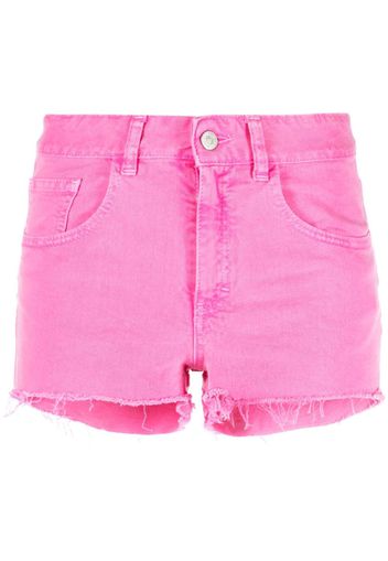 MM6 Maison Margiela mid-rise mini denim shorts - Rosa