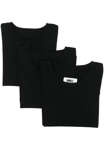 MM6 Maison Margiela T-shirt con cuciture a contrasto - Nero