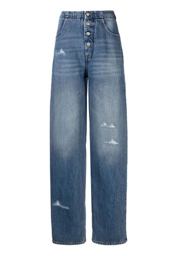 MM6 Maison Margiela Jeans con effetto vissuto - Blu