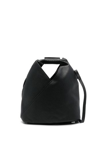 MM6 Maison Margiela stitch-detail leather tote bag - Nero