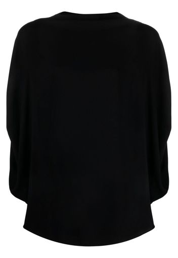 MM6 Maison Margiela mock-neck flared blouse - Nero