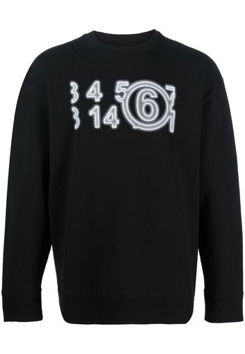 MM6 Maison Margiela graphic-print cotton sweatshirt - Nero