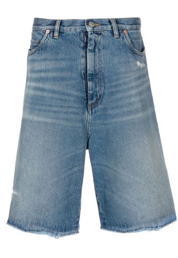 MM6 Maison Margiela washed jeans bermuda - Blu