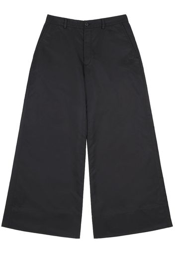 MM6 Maison Margiela single-stitch logo flared trousers - Nero