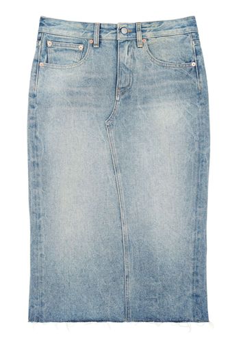 MM6 Maison Margiela high-waisted denim midi skirt - Blu