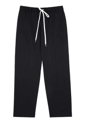 MM6 Maison Margiela drawstring-waistband drop-crotch trousers - Nero