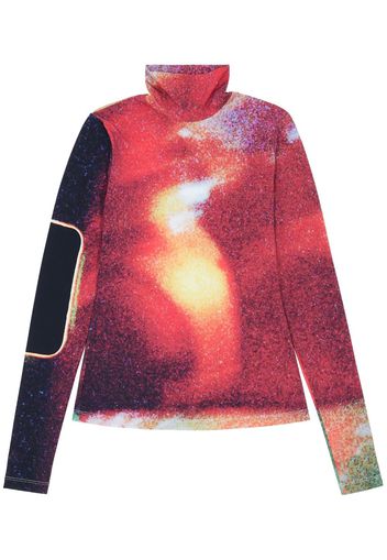 MM6 Maison Margiela space-print high-neck top - Rosso