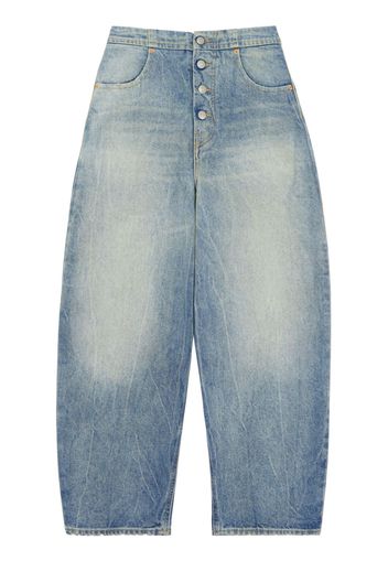 MM6 Maison Margiela high-waisted wide-leg jeans - Blu