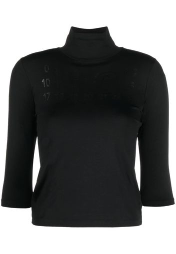 MM6 Maison Margiela high-neck logo-print top - Nero