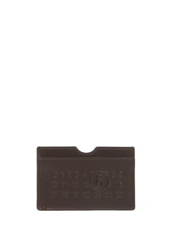 MM6 Maison Margiela Portacarte con logo goffrato - Marrone