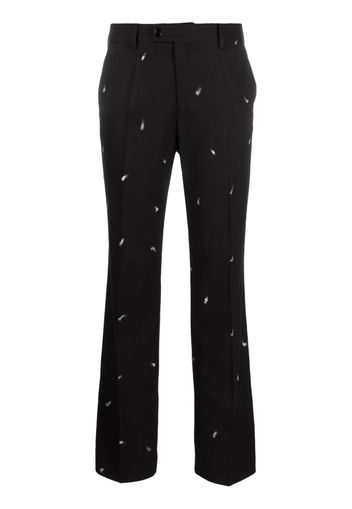 MM6 Maison Margiela paint-splatter effect tailored trousers - Nero