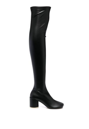MM6 Maison Margiela Anatomic 80mm faux-leather thigh-boots - Nero