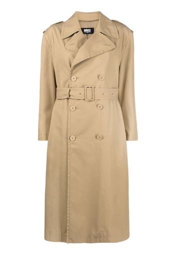 MM6 Maison Margiela double-breasted trench coat - Toni neutri