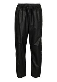 faux leather track pants