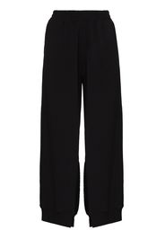 MM6 Maison Margiela Slit cotton track pants - Nero