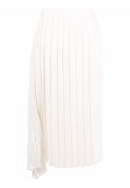 MM6 Maison Margiela asymmetric pleated midi skirt - Toni neutri