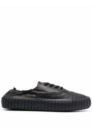 MM6 Maison Margiela logo-embossed leather sneakers - Nero