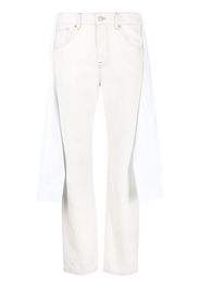 MM6 Maison Margiela strap-detail straight-leg jeans - Bianco