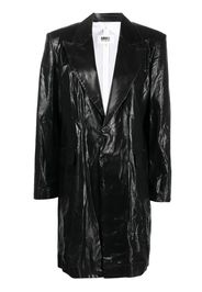 MM6 Maison Margiela coated single-breasted coat - Nero