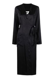 MM6 Maison Margiela long-sleeved wrap dress - Nero