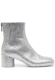 MM6 Maison Margiela Stivaletti glitter con punta quadrata - Argento