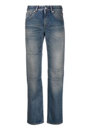 MM6 Maison Margiela Jeans dritti con inserti - Blu