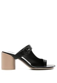 MM6 Maison Margiela 70mm leather mule sandals - Nero