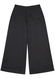 MM6 Maison Margiela single-stitch logo flared trousers - Nero