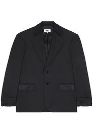 MM6 Maison Margiela single-stitch logo notched-collar blazer - Nero