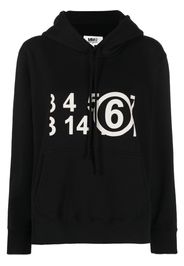 MM6 Maison Margiela logo-print hoodie - Nero