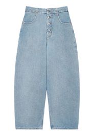 MM6 Maison Margiela button-fly straight-leg jeans - Blu