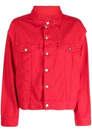 MM6 Maison Margiela Giacca denim con dettaglio cut-out - Rosso